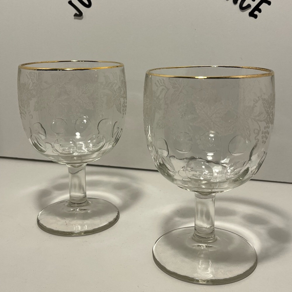 Vintage Barlett Collins Ice And Gold
Pattern Glasses